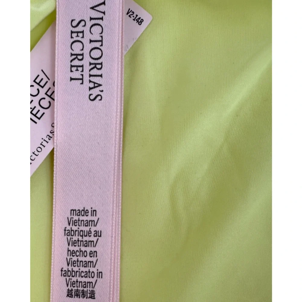 Victoria's Secret Sequin Neon Yellow Mini Skirt w/Built-in Panties  Size L - Picture 6 of 8